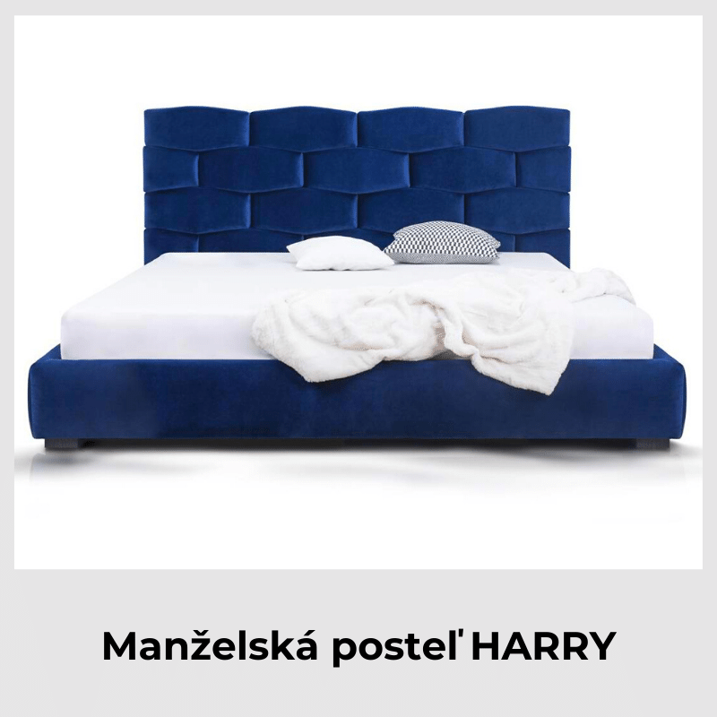  HARRY je excelentná posteľ, ktorej originálny dizajn ocenia všetci priaznivci glamour štýlu